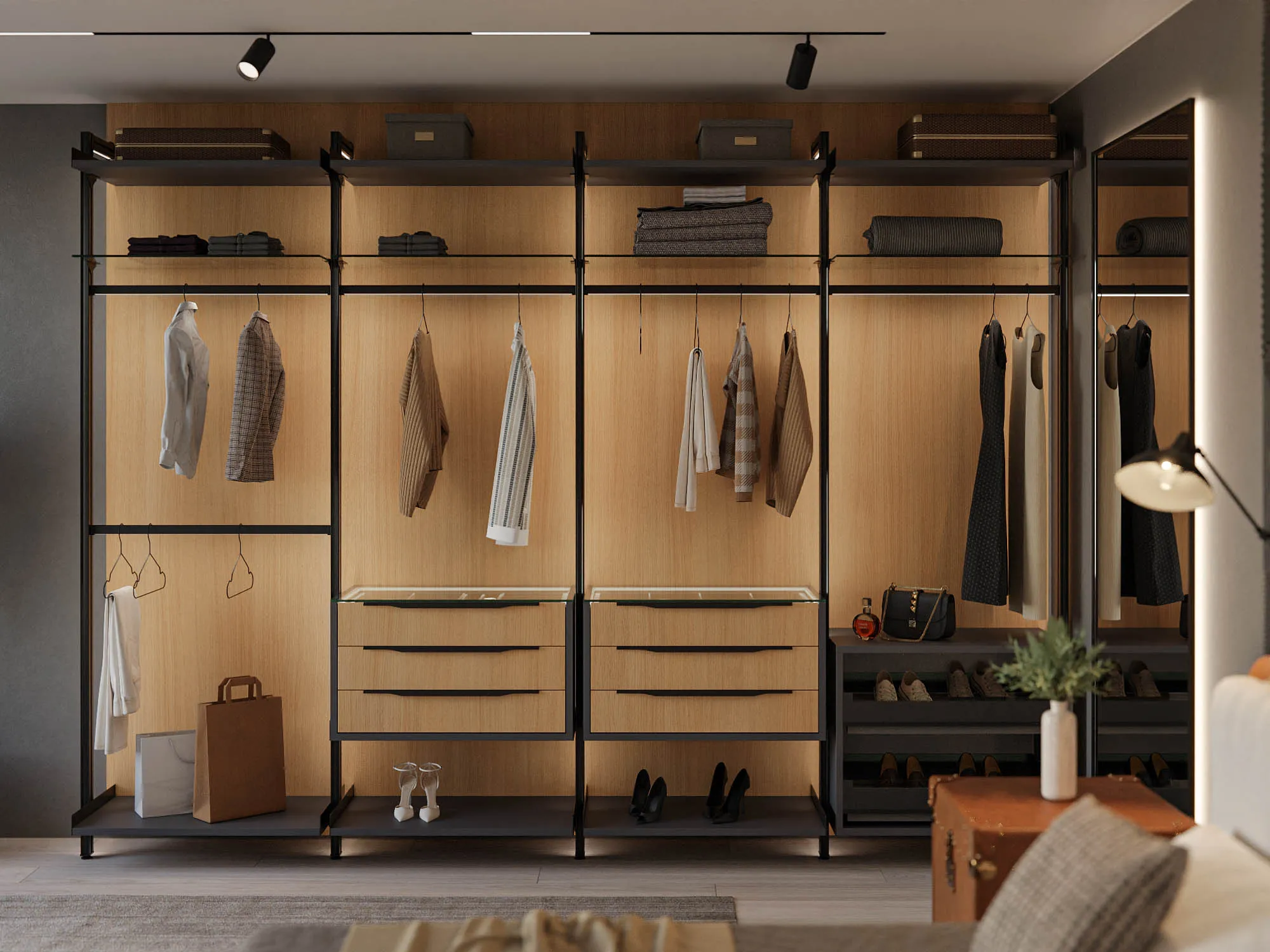 Гардеробные Хай-тек